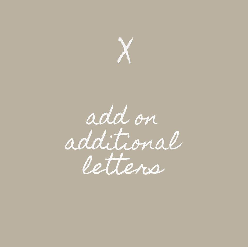 Additional lettering
