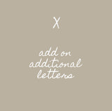 Additional lettering