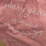 Custom Heirloom Baby Wrap - CLAY