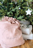 Personalised Linen Santa Sack
