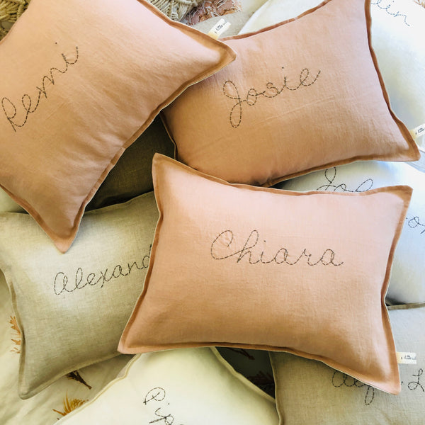 Personalised Cushion  - VINTAGE BLUSH- NEW