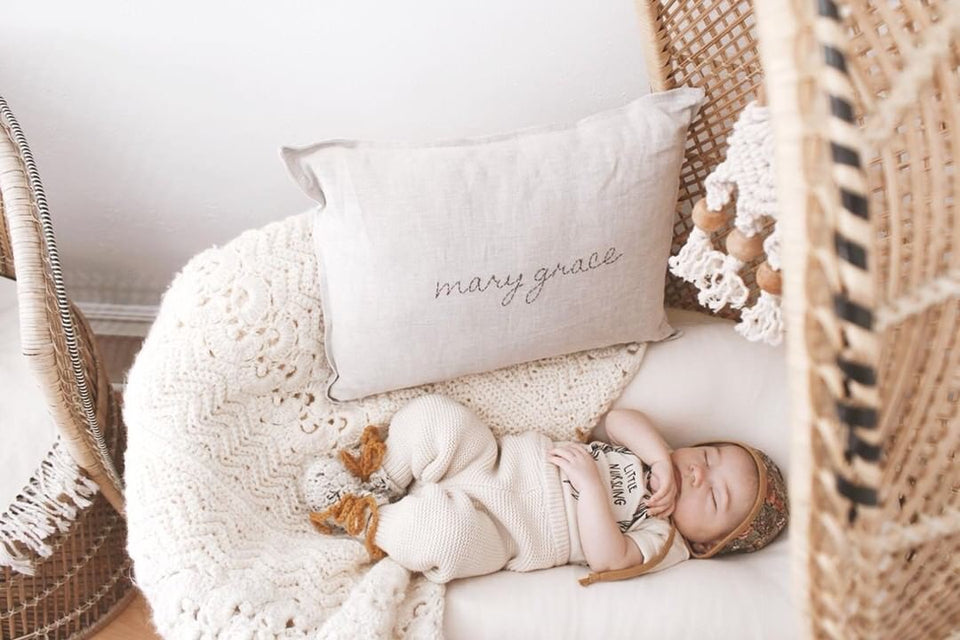 Personalised Cushions and Baby Blankets.Australian Handmade Wares Little Willow Vintage