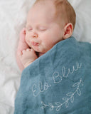 Custom Heirloom Baby Wrap - FRENCH BLUE
